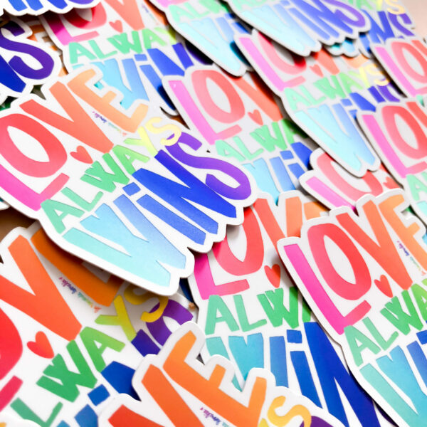 Sticker Love Always Win